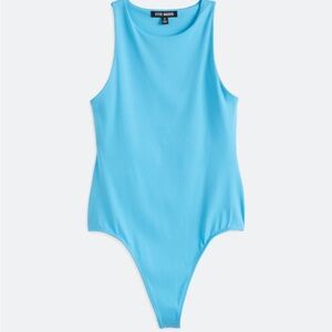 Steve Madden Nico Knit Light Blue Sleeveless Bodysuit